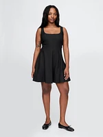 Linen-Blend Mini Dress