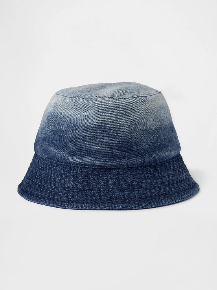 Chapeau cloche en denim ombré