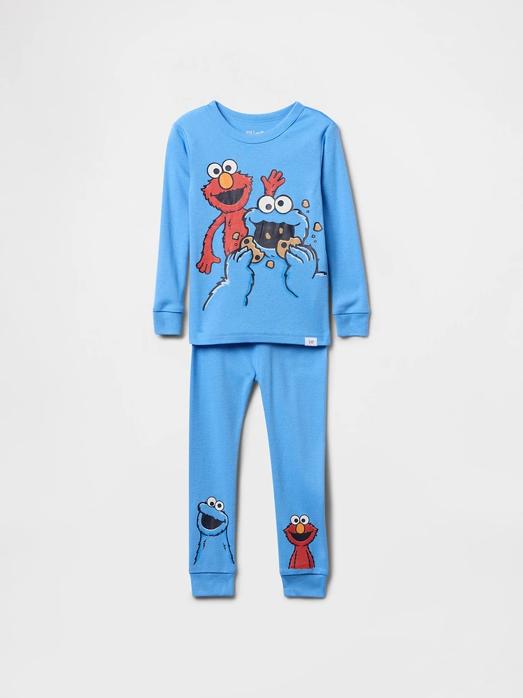 Pyjama Sesame Street en coton biologique brossé pour Bébé et Tout-petit