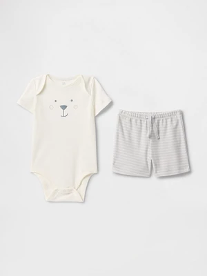 Baby Supima® Bear Bodysuit Outfit Set