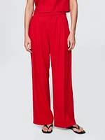 365 High Rise Linen-Blend Trousers