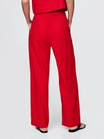 365 High Rise Linen-Blend Trousers