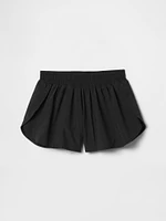 Kids Quick-Dry Butterfly-Hem Run Shorts
