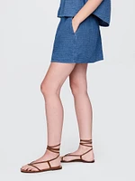 Cotton Gauze Denim Easy Shorts