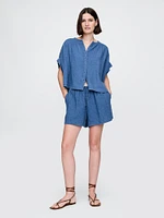 Cotton Gauze Denim Easy Shorts