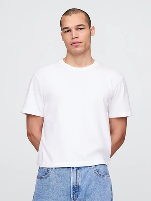 T-shirt court en tissu épais