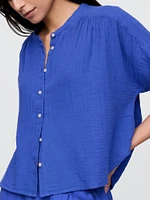 Cotton Gauze Dolman Shirt