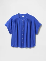 Cotton Gauze Dolman Shirt
