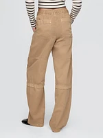 Mid Rise Easy Utility Barrel Pants