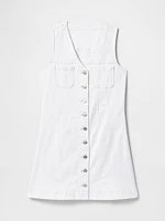 Denim V-Neck Mini Dress