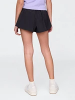 Kids Quick-Dry Butterfly-Hem Run Shorts