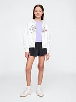 Kids Quick-Dry Butterfly-Hem Run Shorts