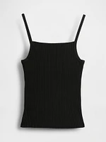 Rib Sweater Crop Tank Top