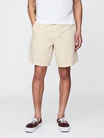8" Linen-Cotton Shorts