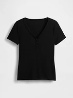 Mini Rib Henley PJ Top