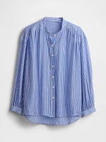 Sheer Button-Front Shirt