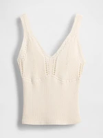 Crochet Sweater Crop Tank Top