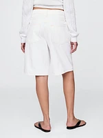 11" Mid Rise Longline Denim Shorts