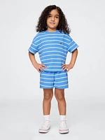 Ensemble à rayures texturées en jersey bouclette pour Bébé et Tout-petit