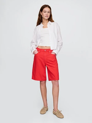 11" Mid Rise UltraSoft Longline Denim Shorts