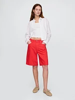 11" Mid Rise UltraSoft Longline Denim Shorts