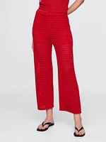 100% Cotton Crochet Ankle Pants