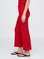 100% Cotton Crochet Ankle Pants