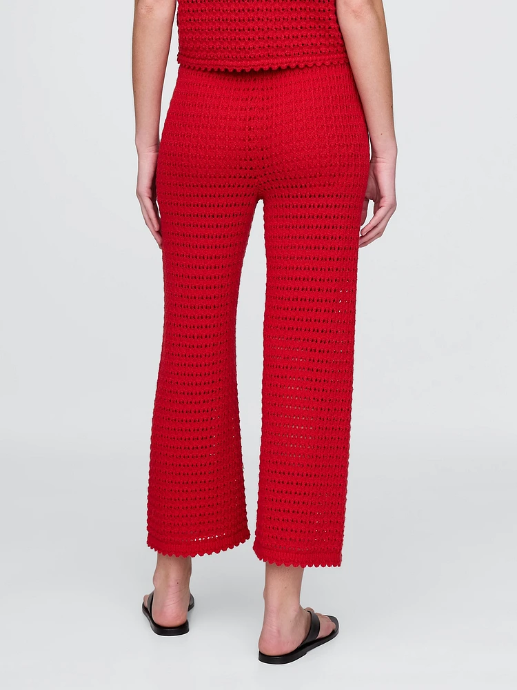 100% Cotton Crochet Ankle Pants