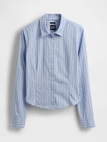 Organic Cotton Fitted Crop Shirt