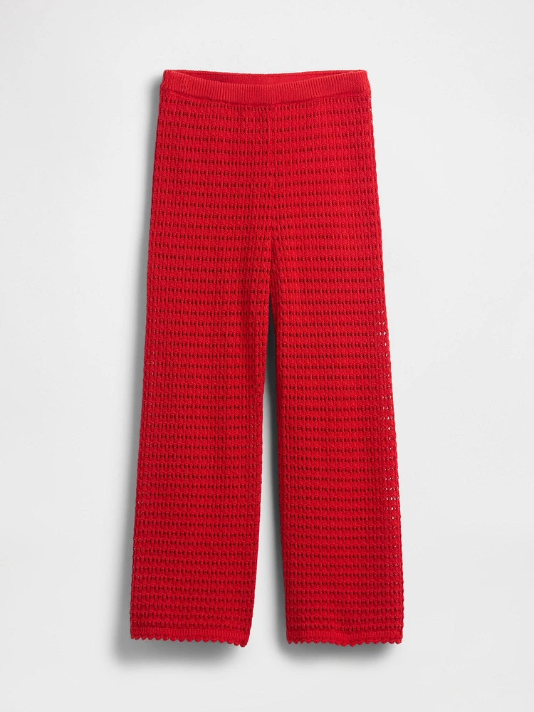 100% Cotton Crochet Ankle Pants