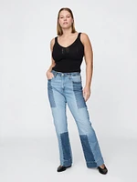 High Rise Patchwork '70s Flare Jeans
