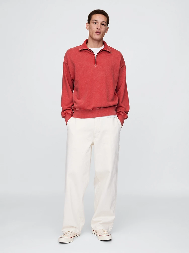 Heavyweight Oversized Quarter-Zip Pullover