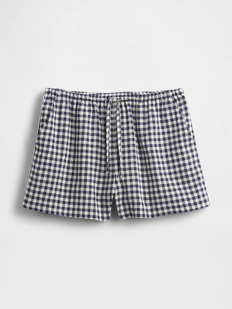 Linen-Blend PJ Shorts