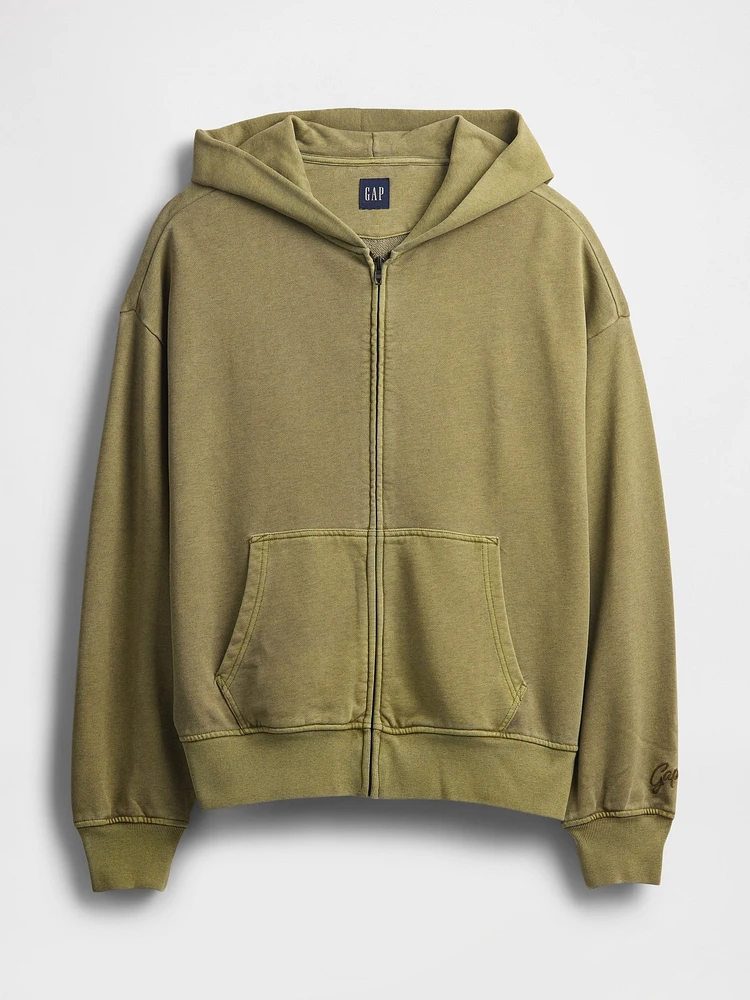 Heavyweight French Terry Oversized Zip Hoodie