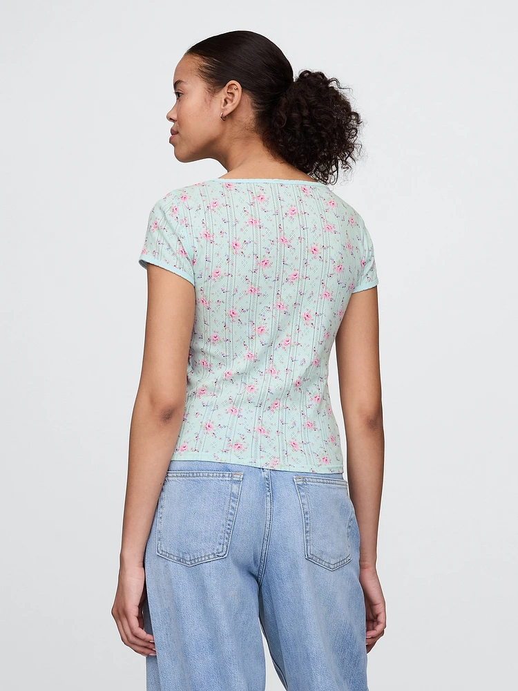 Pointelle Top