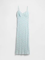 Ruffle-Trim Maxi Slip Dress