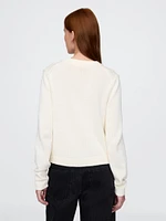100% Cotton Crewneck Cardigan