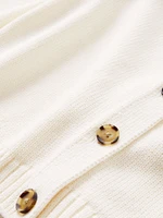 100% Cotton Crewneck Cardigan
