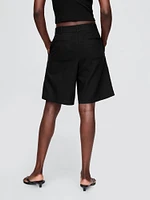 365 Low Rise Linen-Blend Trouser Shorts