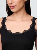 Mini Rib Lace PJ Tank Top