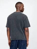T-shirt court en tissu épais