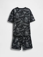 Kids Marvel Recycled Spider-Man PJ Short Set
