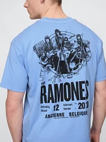 T-shirt épais court à imprimé Ramones