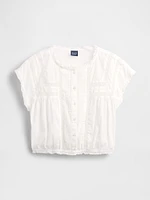 Ruffle Pintuck Crop Top