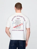 T-shirt court à imprimé Rolling Stones