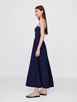 Cotton Gauze Mixed Media Maxi Dress