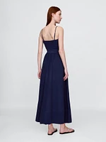 Cotton Gauze Mixed Media Maxi Dress