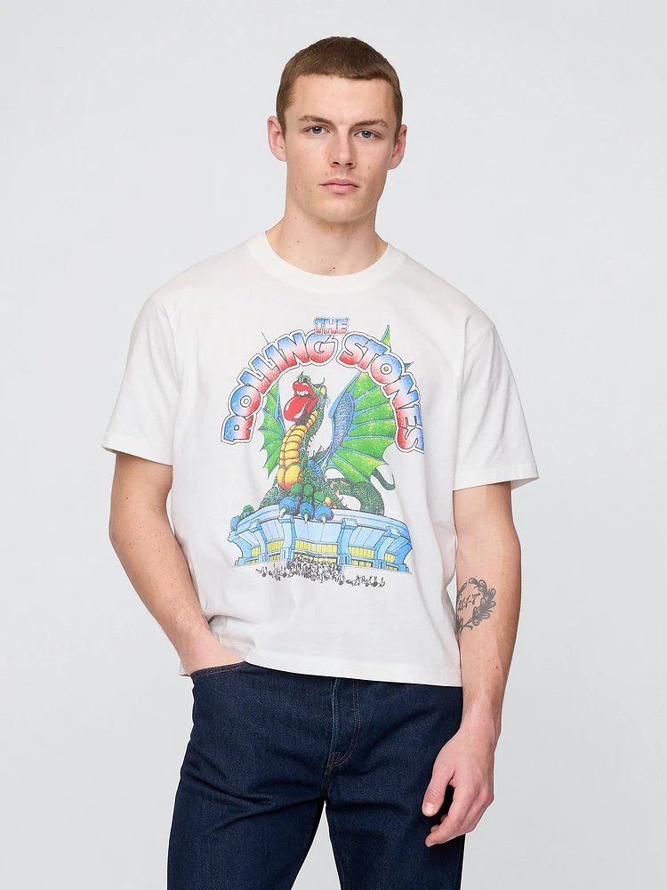 T-shirt court à imprimé Rolling Stones