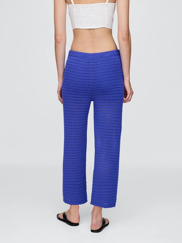 100% Cotton Crochet Ankle Pants