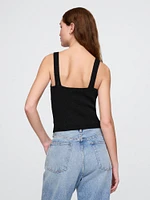 Crochet Sweater Crop Tank Top